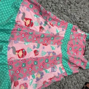 Jelly The Pug Pink and Teal Mermaid Patchwork Dress
